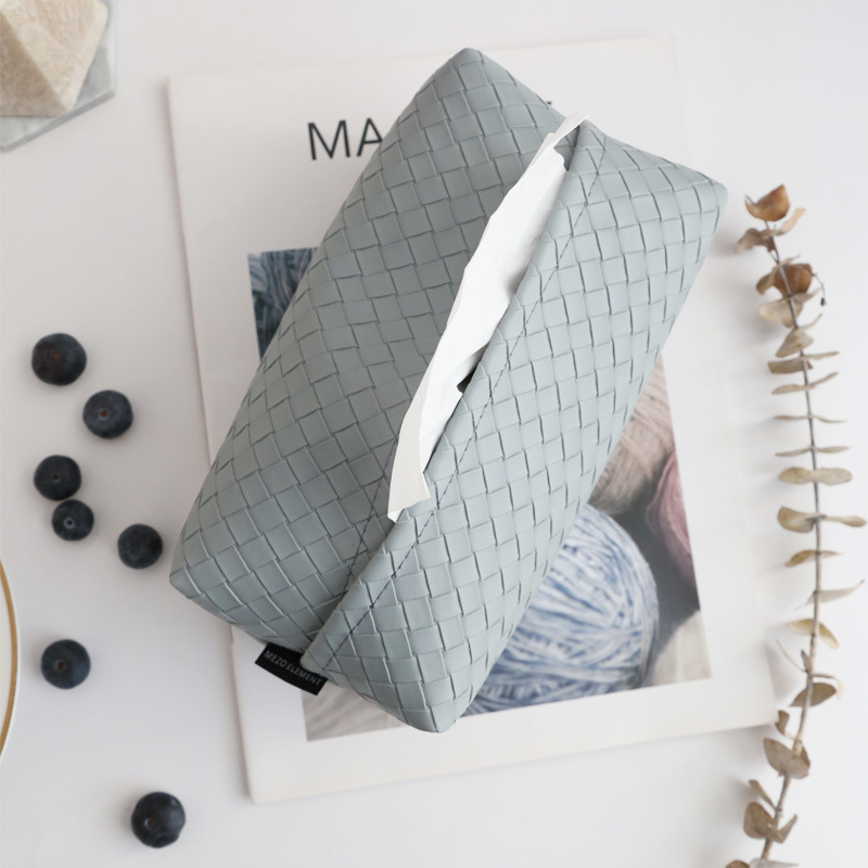 フェルト製おしゃれティッシュケース編み込み風カバー