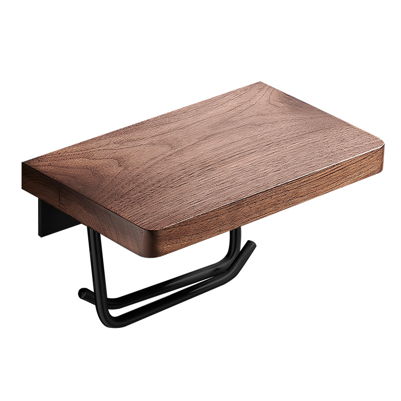 天然木棚付きトイレットペーパーホルダーカバー