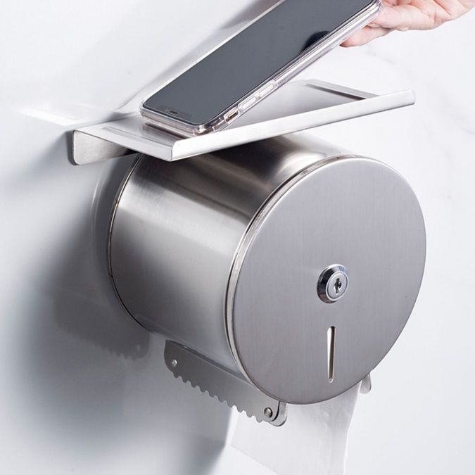 トイレットペーパーホルダー 多機能ロック付きペーパーホルダー棚