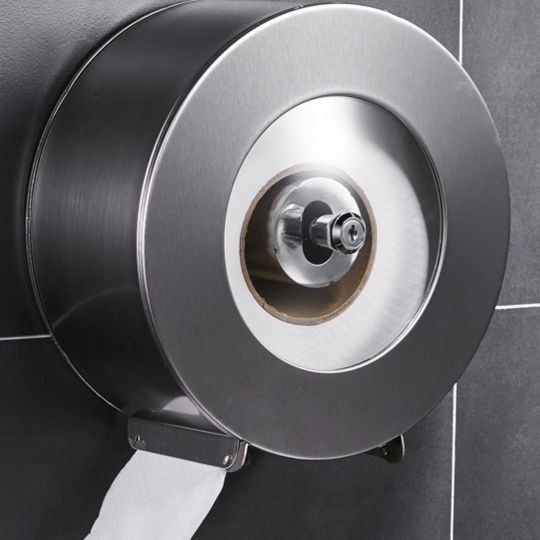 トイレットペーパーホルダー 円形ステンレス製壁掛け式ペーパーホルダーカバー