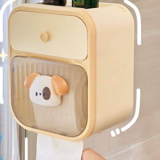 トイレットペーパーホルダー 多機能壁掛け式トイレットペーパーホルダー付き収納棚