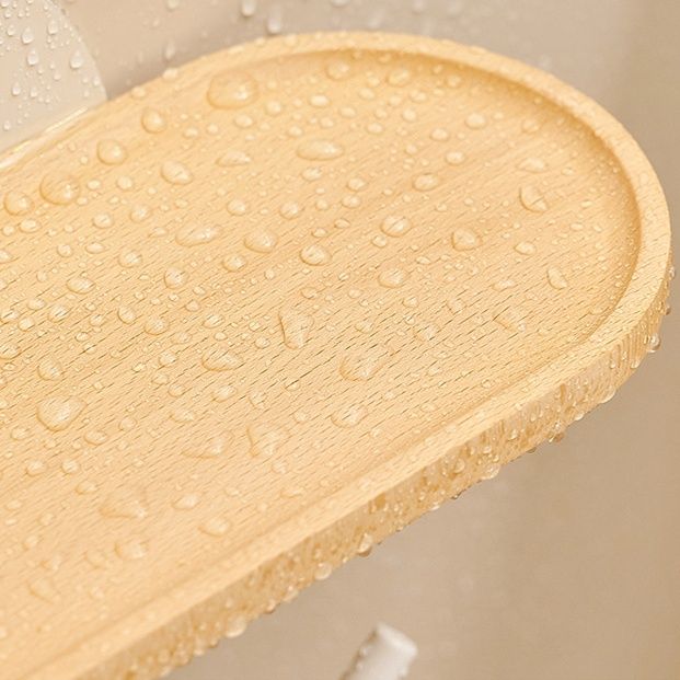 トイレットペーパーホルダー 木製棚付きトイレットペーパーホルダー