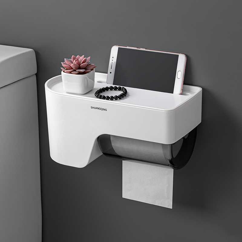 棚付きのトイレットペーパーホルダーで収納力アップ!便利アイテム5選