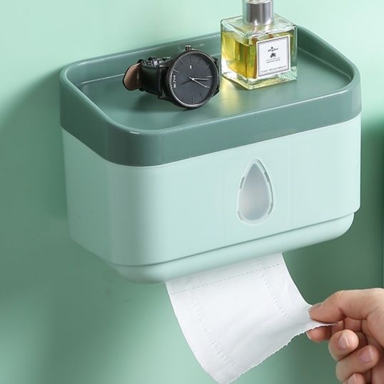 トイレットペーパーホルダー 壁掛け式多機能収納付きトイレットペーパーホルダー