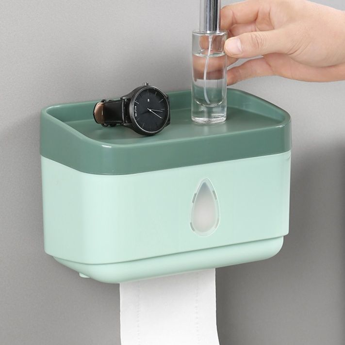 トイレットペーパーホルダー 壁掛け式多機能収納付きトイレットペーパーホルダー