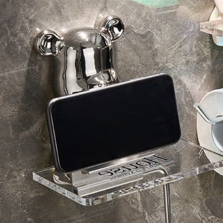 トイレットペーパーホルダー 透明アクリルトイレットペーパーホルダー棚