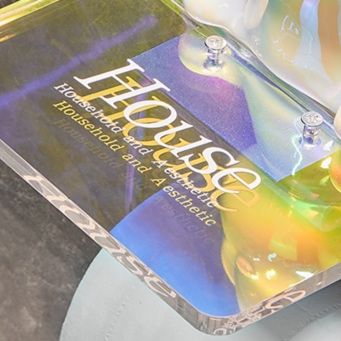 トイレットペーパーホルダー 透明アクリルトイレットペーパーホルダー棚