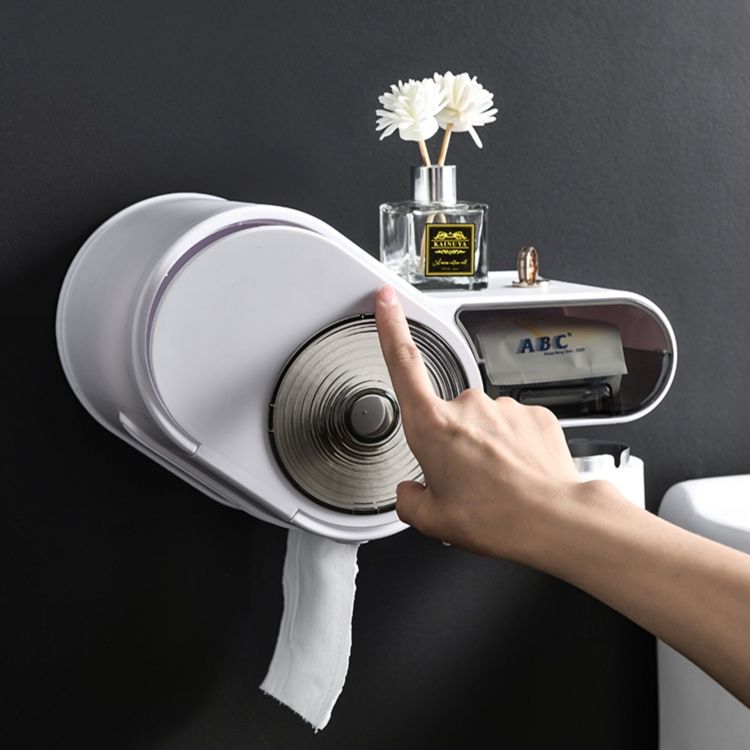 トイレットペーパーホルダー 多機能収納付きトイレットペーパーホルダー