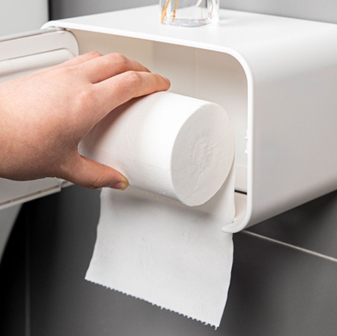 トイレットペーパーホルダー 壁掛け多機能収納付きトイレットペーパーホルダーカバー