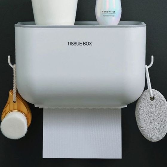 トイレットペーパーホルダー 防水収納付きトイレットペーパーホルダー