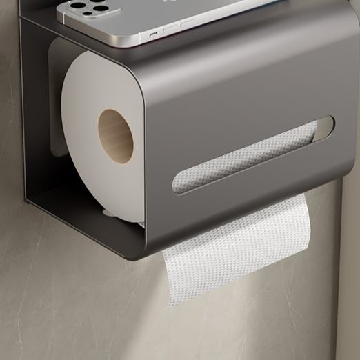 トイレットペーパーホルダー 多機能壁掛け式紙類収納付きトイレットペーパーホルダー
