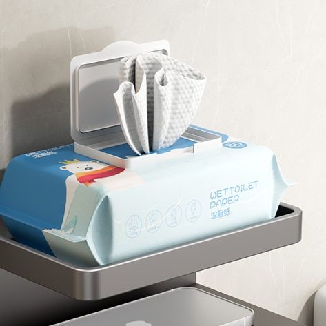 トイレットペーパーホルダー 多機能壁掛け式紙類収納付きトイレットペーパーホルダー