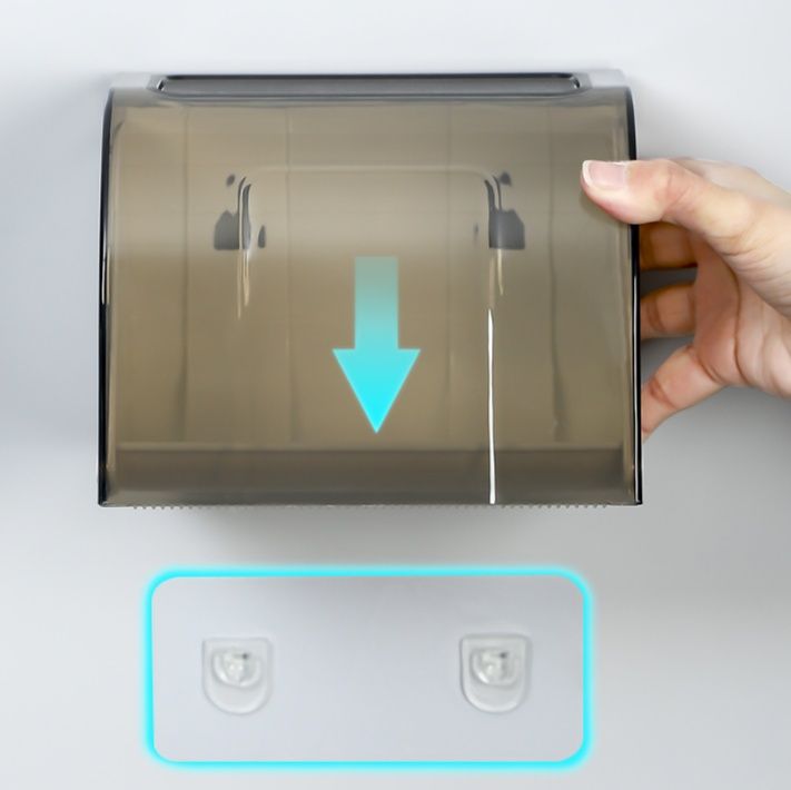 トイレットペーパーホルダー 多機能収納付き壁掛けトイレットペーパーホルダーカバー