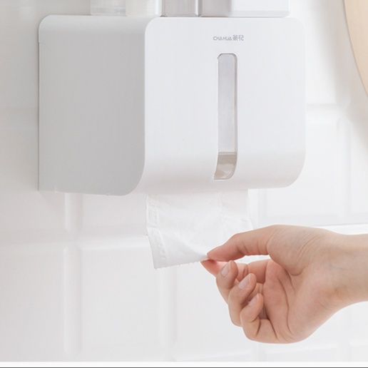 トイレットペーパーホルダー 壁掛け式防水トイレットペーパーホルダーカバー