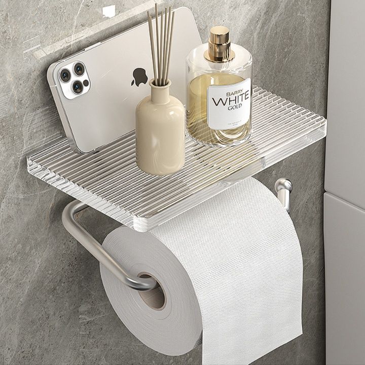 トイレットペーパーホルダー 多機能収納棚付きトイレットペーパーホルダーカバー