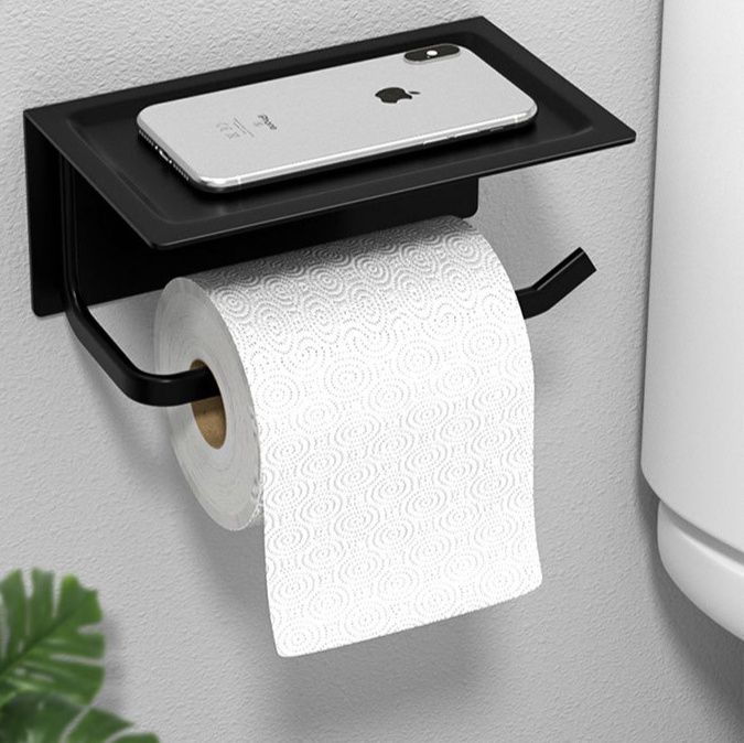 トイレットペーパーホルダー 壁掛け式トイレットペーパーホルダー棚付き