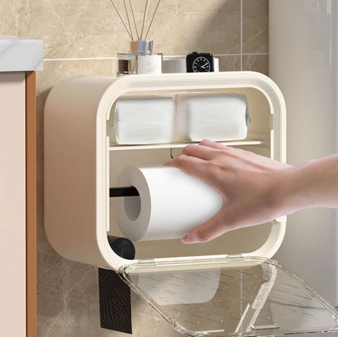 トイレットペーパーホルダー 多機能壁掛け式トイレットペーパーホルダーカバー