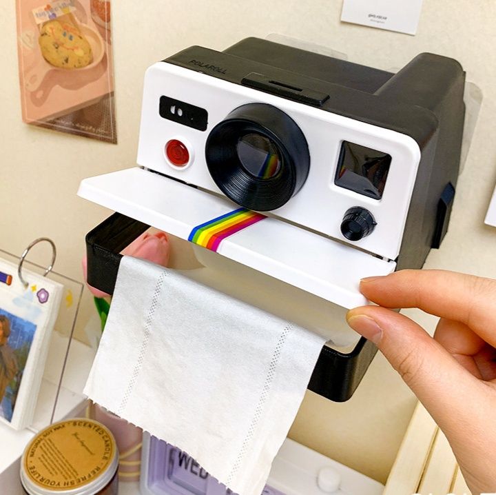 トイレットペーパーホルダー レトロカメラ型　カバー