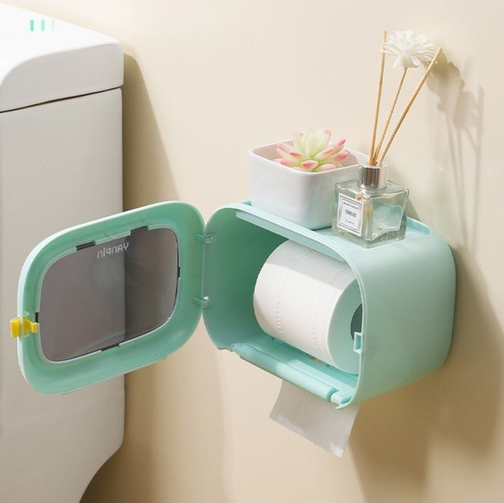 トイレットペーパーホルダー 壁掛け式テレビ型紙巾収納ボックス