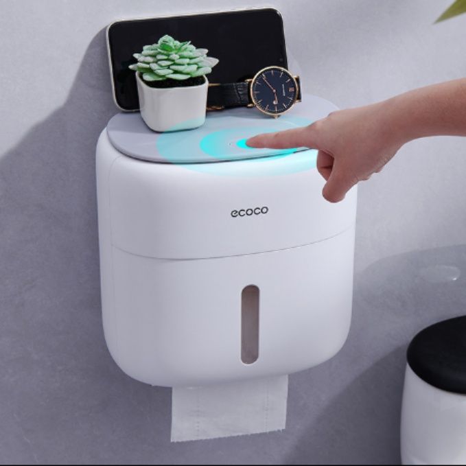 トイレットペーパーホルダー 多機能棚付き壁掛け収納型　カバー