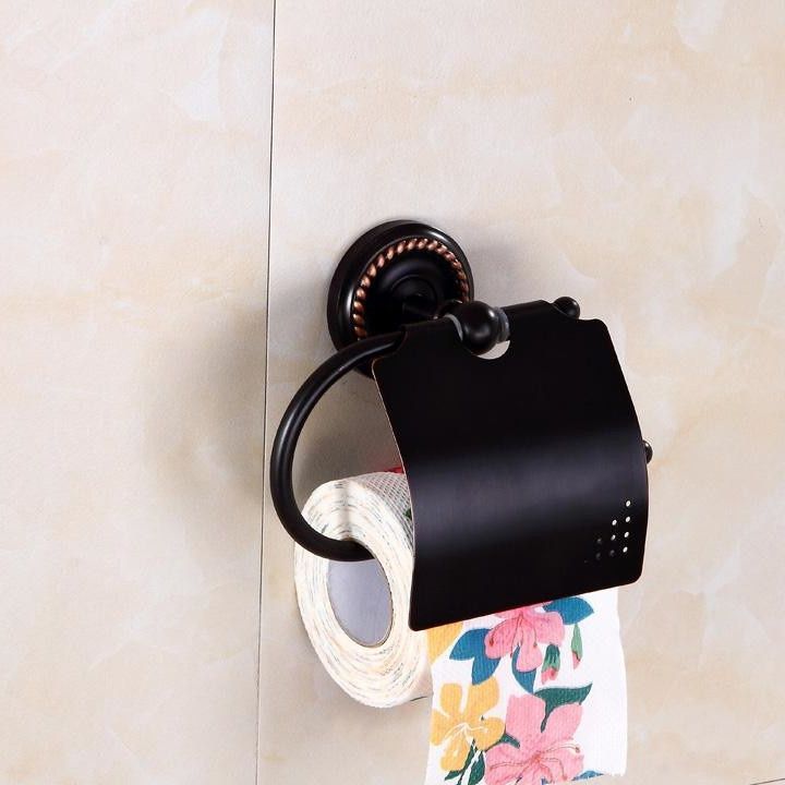 トイレットペーパーホルダー装飾付き壁掛け式ペーパーカバー