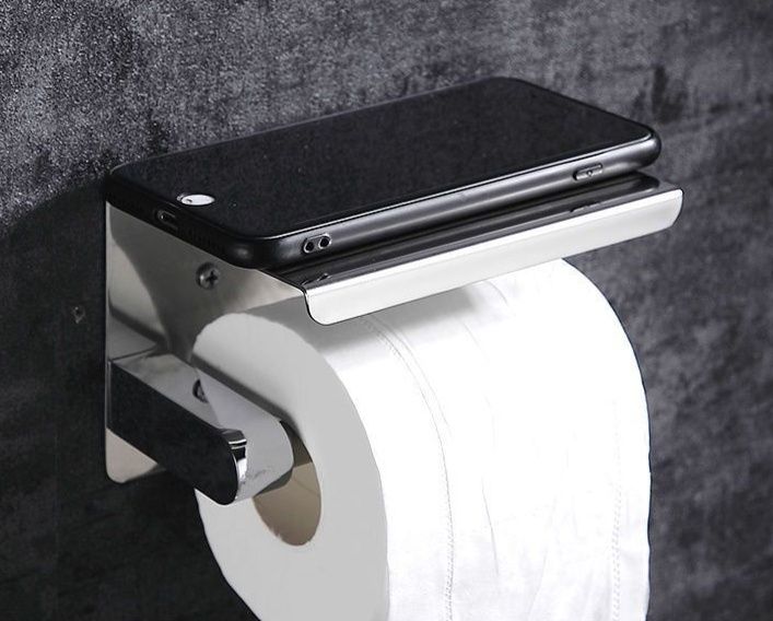 棚付き金属製トイレットペーパーホルダーカバー