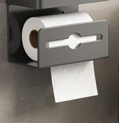 トイレットペーパーホルダー 壁掛け式二段収納トイレットペーパーホルダー