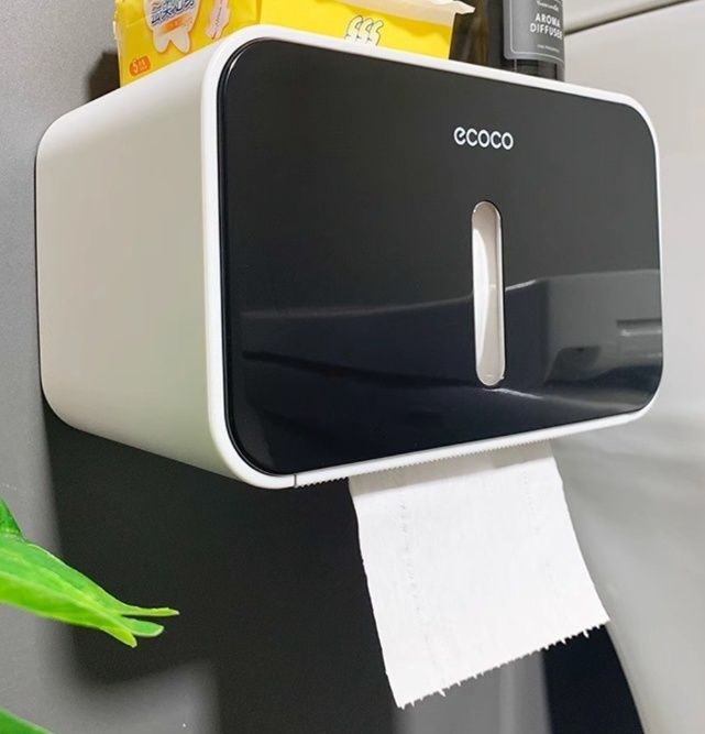 トイレットペーパーホルダー 壁掛け式収納棚付きカバー