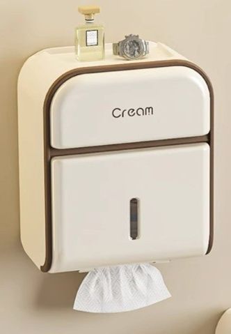 トイレットペーパーホルダー 壁掛け式二層収納棚