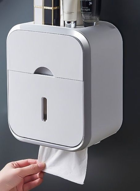 トイレットペーパーホルダー 壁掛け式多機能棚