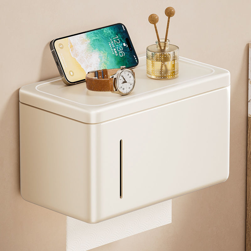 トイレットペーパーホルダー 多機能棚付き壁掛け　カバー