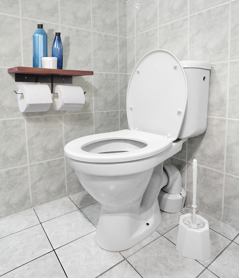 トイレットペーパーホルダー 木製棚板付き壁掛け2連トイレットペーパーホルダー