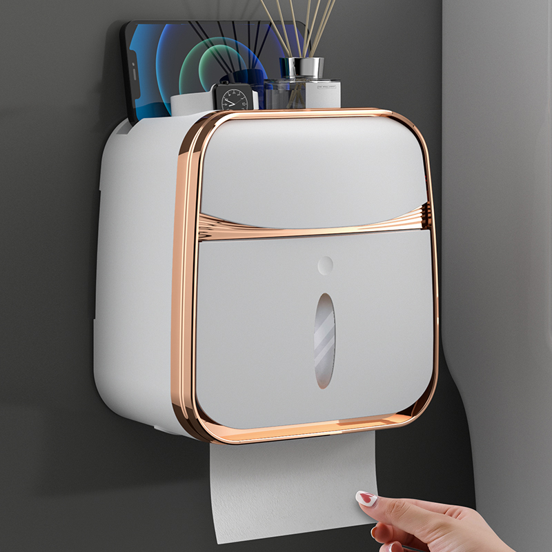トイレットペーパーホルダー 多機能収納付きトイレットペーパーホルダーカバー