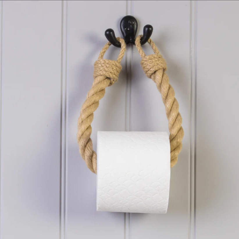 トイレットペーパーホルダー 壁掛け式ロープ吊り下げトイレットペーパーホルダー