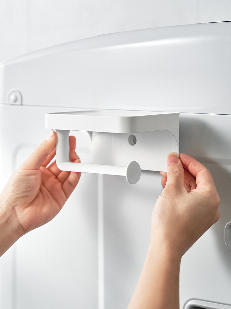 多機能収納棚付きトイレットペーパーホルダー