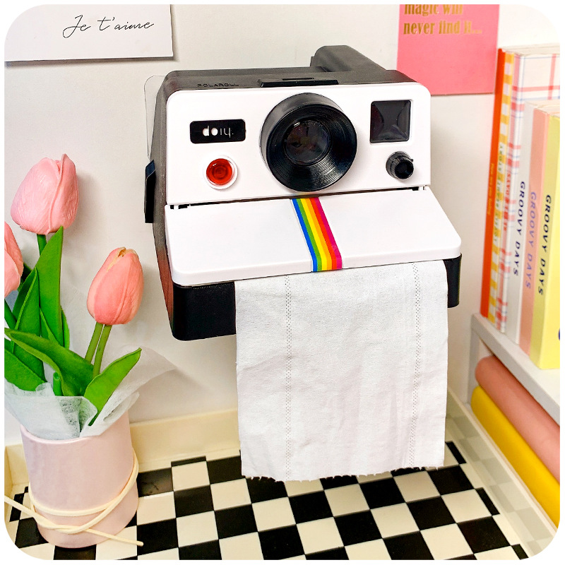 トイレットペーパーホルダー レトロカメラ型　カバー