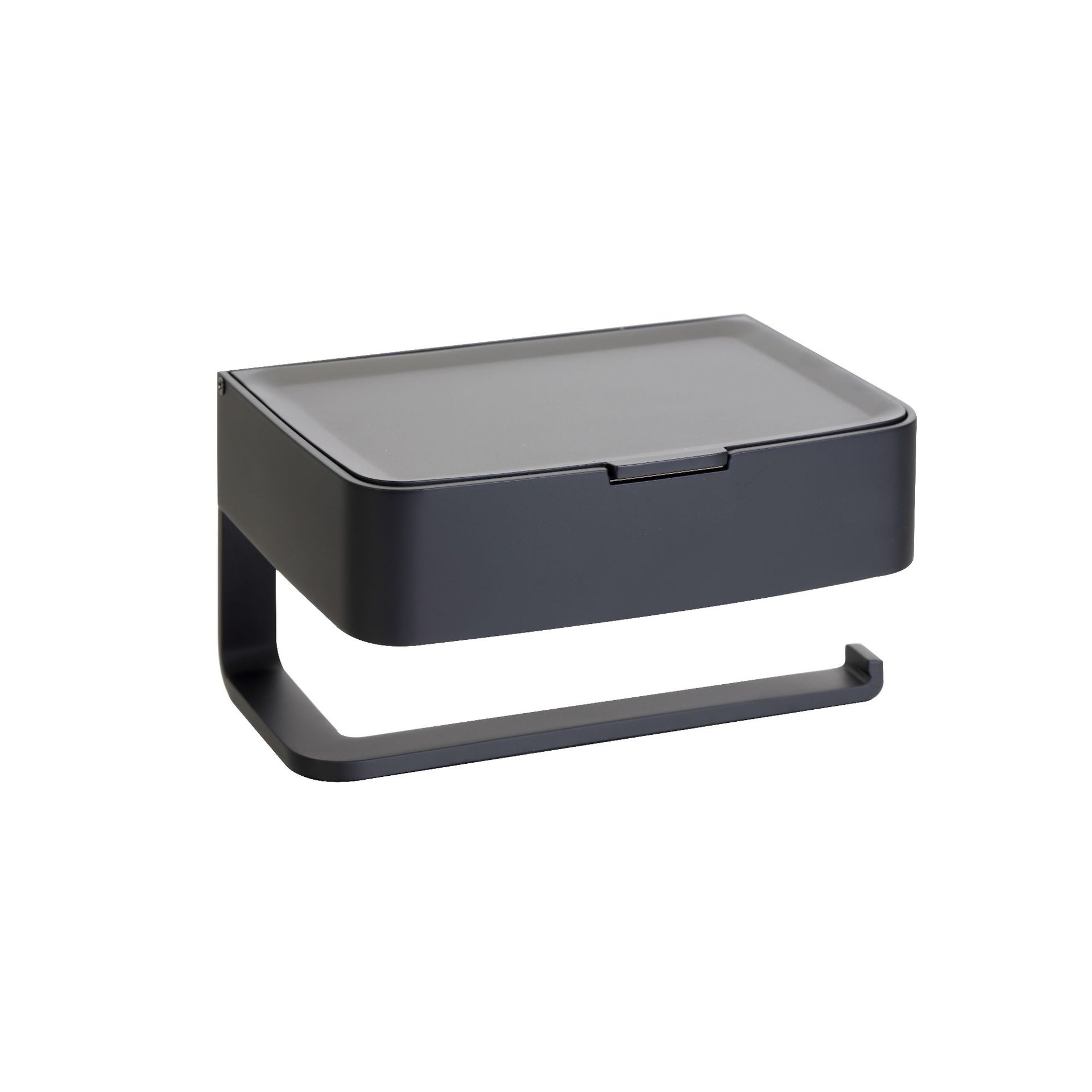 トイレットペーパーホルダー 壁掛け式紙巻器付き収納棚