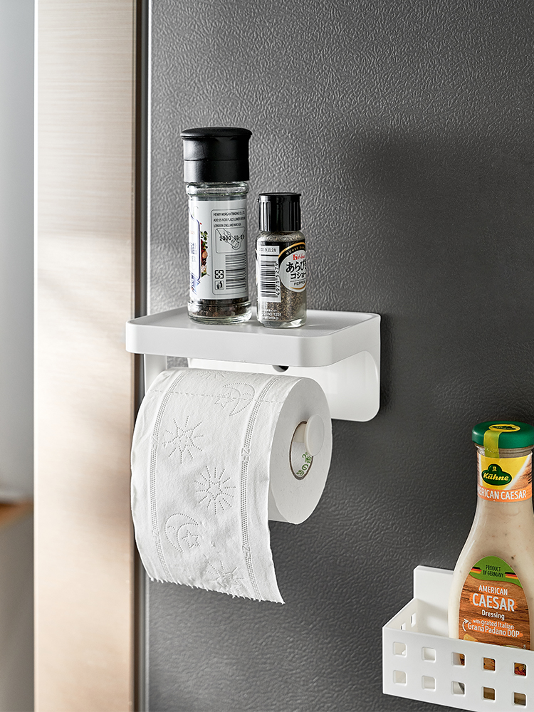多機能収納棚付きトイレットペーパーホルダー