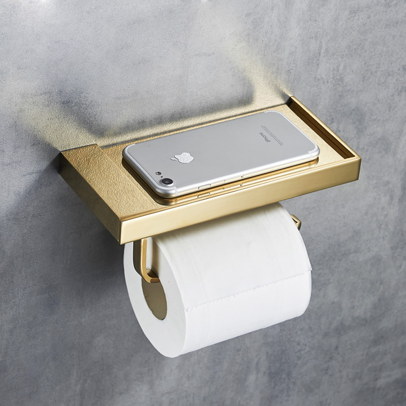 トイレットペーパーホルダー 多機能スマート棚付きペーパーホルダー