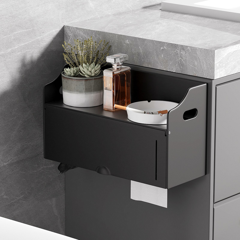 トイレットペーパーホルダー 壁掛け多機能収納棚付きトイレットペーパーホルダー