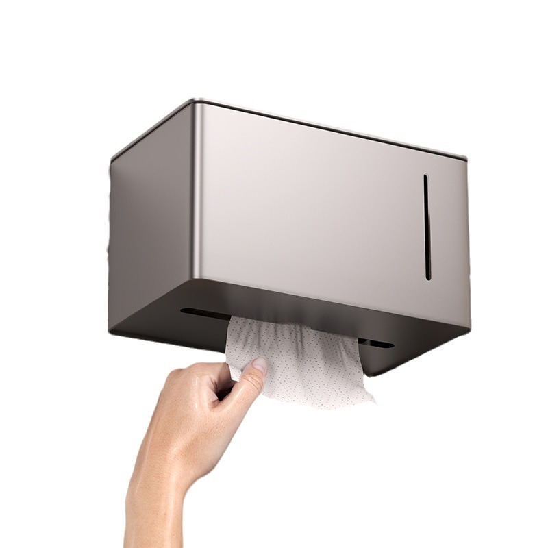 トイレットペーパーホルダー 壁掛け式収納棚付きカバー