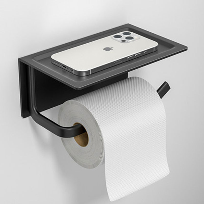 トイレットペーパーホルダー 壁掛け式トイレットペーパーホルダー棚付き