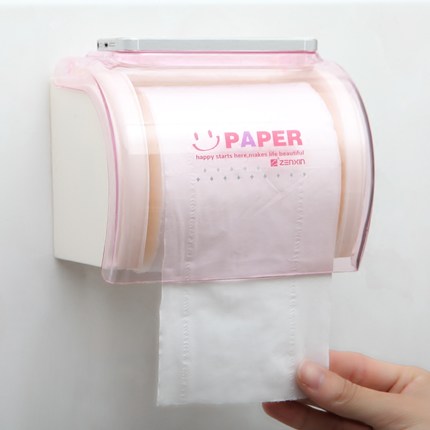 トイレットペーパーホルダー クリア防水トイレットペーパーカバー