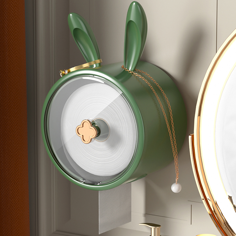 トイレットペーパーホルダー うさぎ耳付きトイレットペーパーホルダーカバー