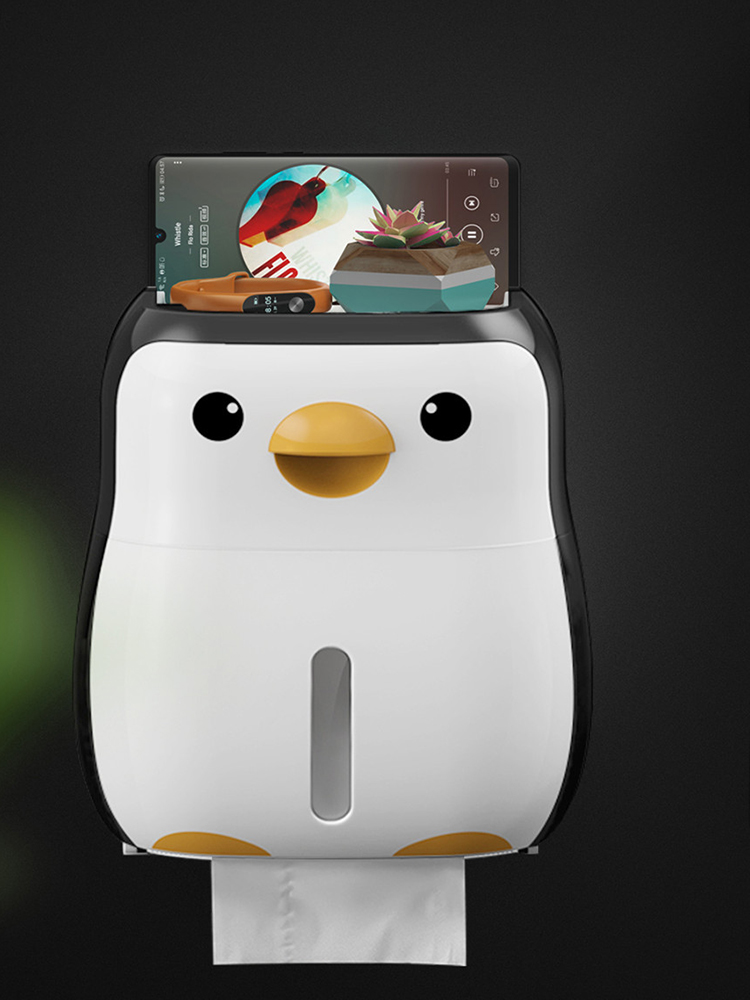 トイレットペーパーホルダー ペンギン型多機能トイレットペーパーホルダー棚