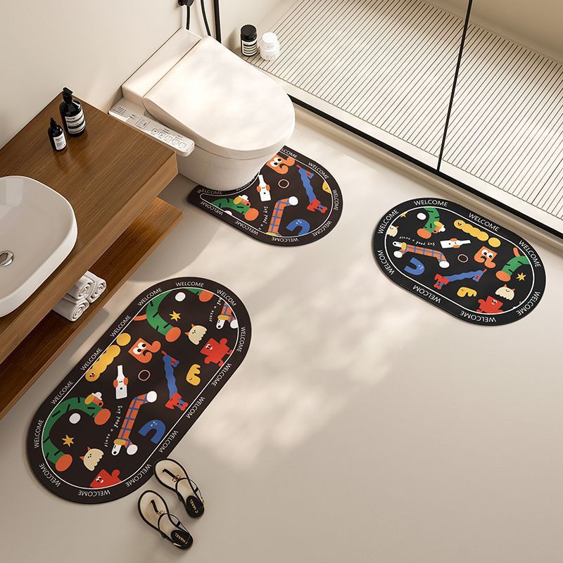 トイレマット 遊び心あふれる柄の三点セット