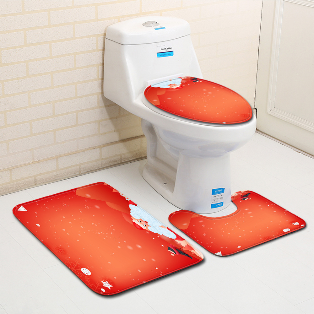 トイレマット 聖夜の贈り物柄トイレマット3点セット