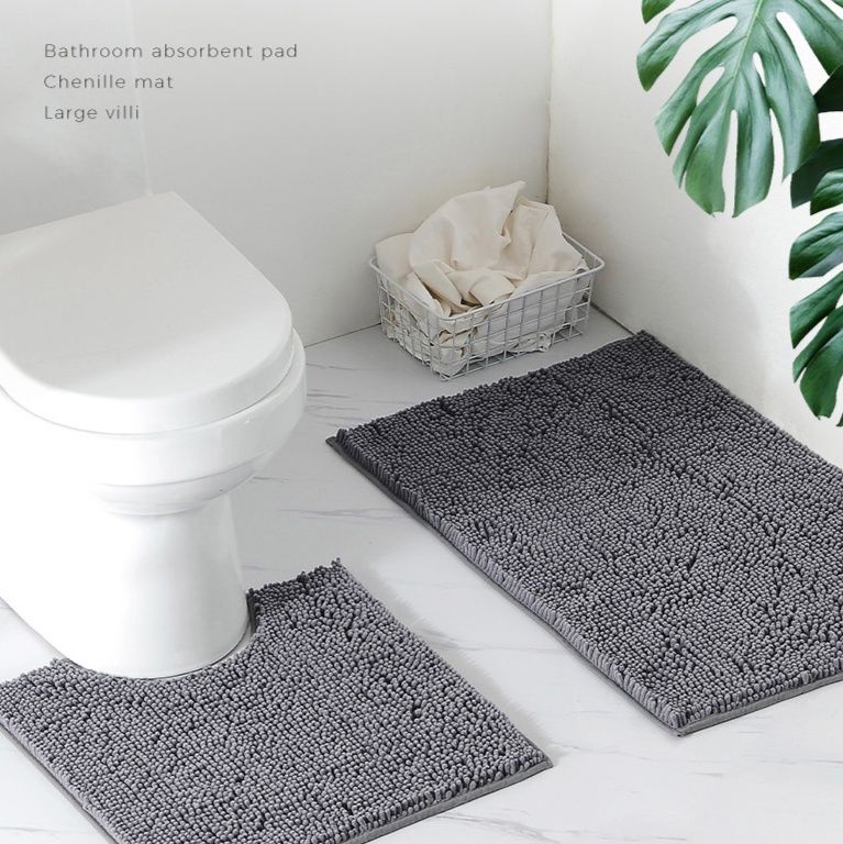 トイレマット もこもこシェニール織り2枚組/3枚組トイレマットセット
