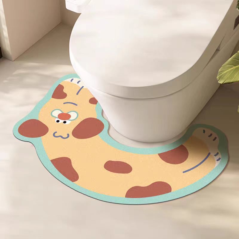 トイレマット 可愛い猫型シリコン製トイレマット