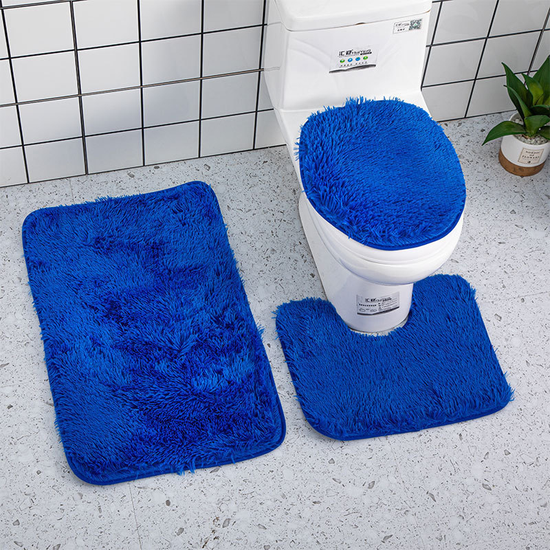 ふわふわ長毛トイレマット3点セット